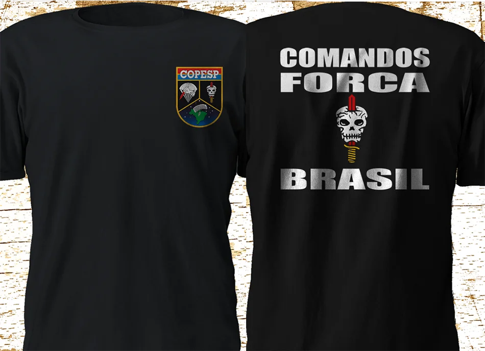 

2019 Funny Copesp Special Operations Command Brasil Brazil Military Forces Bope Black Double Side Unisex Tee