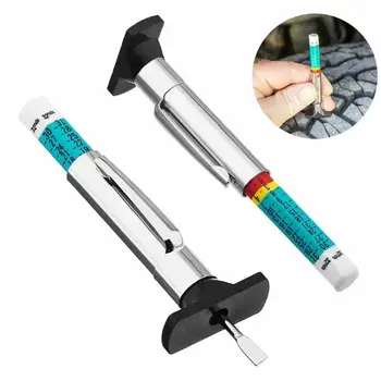 

1pcs 32nds Imperial Car Tire Tread Depth Gauge Smart Color Coded Tire Tread Gauge Accessories