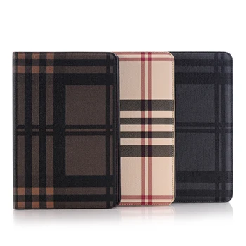 

for iPad mini 5 4 Case Universal Leather Plaid Design Flip Smart Cover Stand Holder Card Slot Pocket Nice Gift Business Fashion