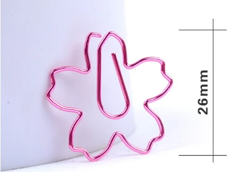 12 шт./кор. розовое скрепки металлический трафарет в форме цветов зажимы креативные милые, миленькие в японском стиле(«Каваий»), скрепки закладки memo клип для школьных принадлежностей
