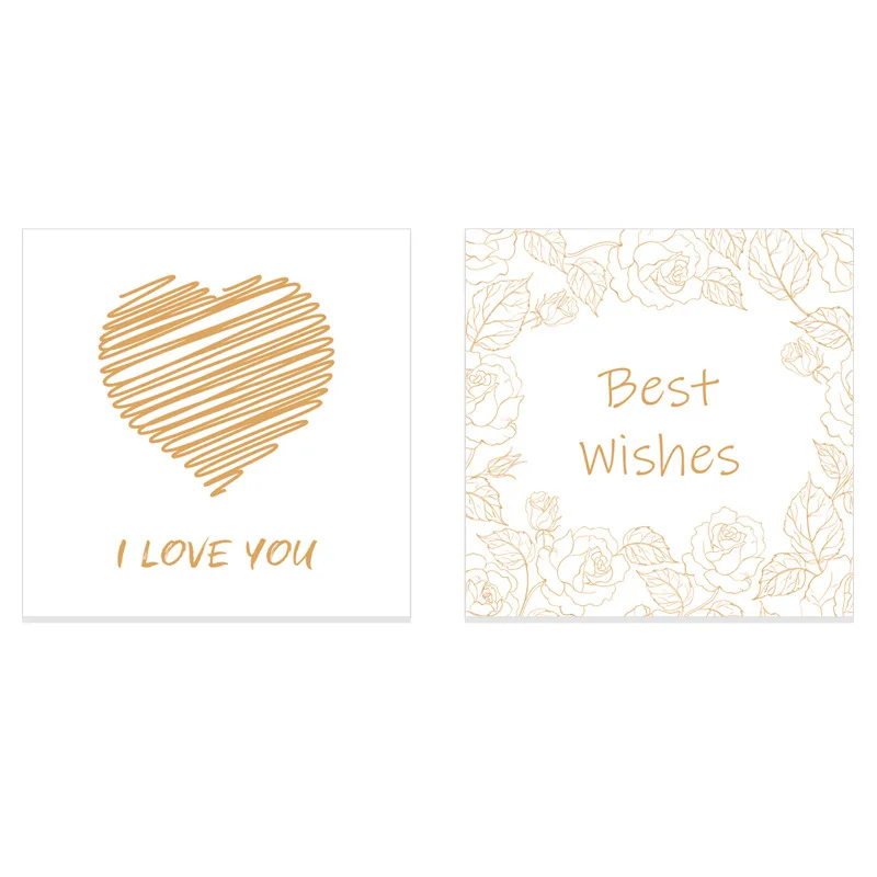  Printing Fold Greeting Card Gift Thank You Card with Envelope 6pcs/set for Festival Blessing Weddin - 33030551944