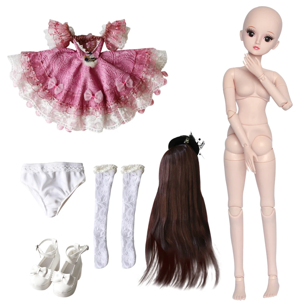UCanaan/23 6 дюймов BJD куклы с 19 Шаровые опоры SD Одежда для кукол наряд обувь парик