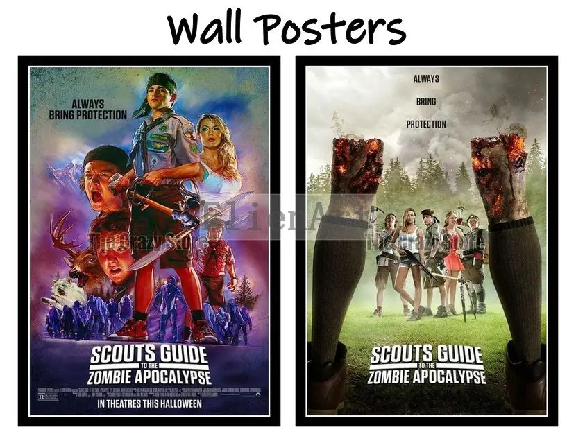 Panduan Pramuka Ke Zombie Apocalypse Film Rumah Dekoratif Lukisan Putih Kraft Kertas Poster 42x30 Cm Wall Stickers Aliexpress