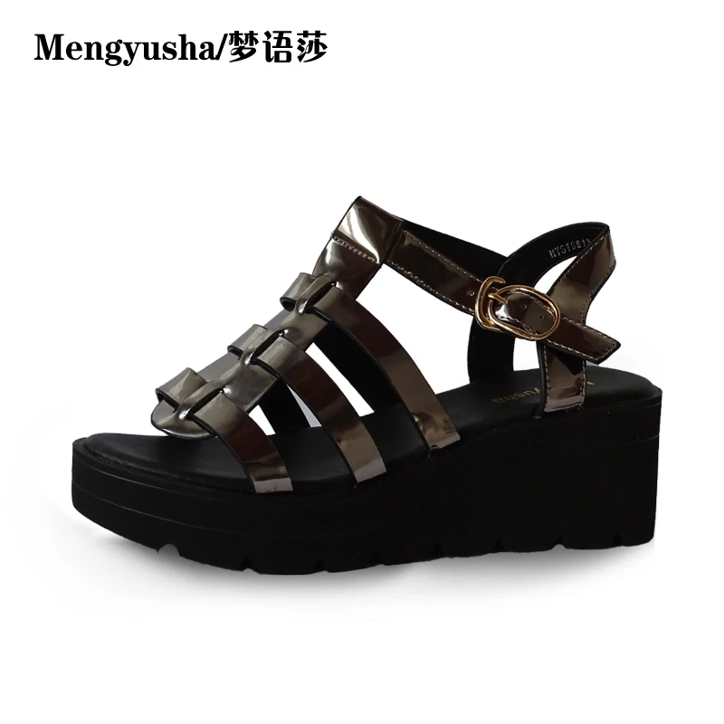 

Mengyusha2018 summer new thick waterproof platform slope with non-slip sandals