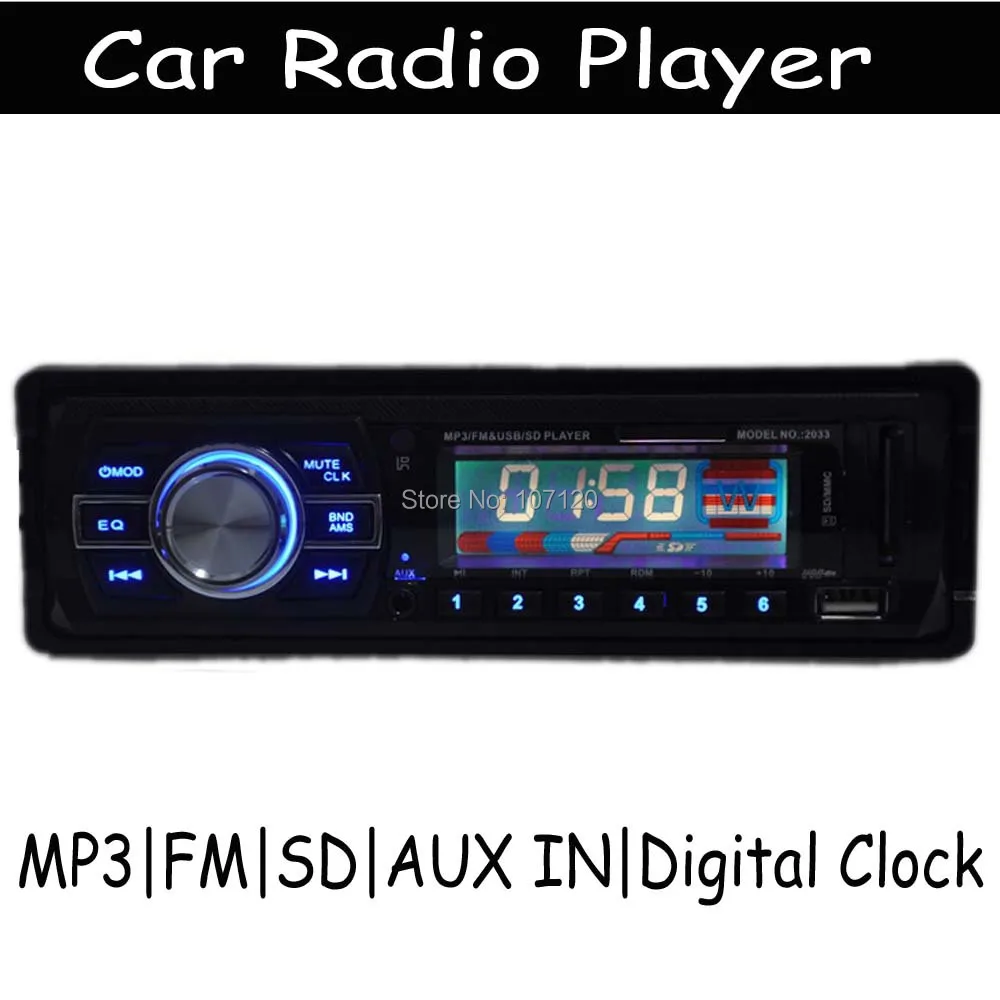 

2015 New Car Radio Player MP3 FM/USB/1 Din/ W/USB/sd card, 12V Car Audio Auto stereo,1 DIN Car MP3,aux in 2033 free shipping