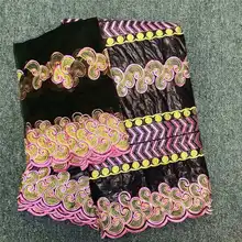 

New Bazin Riche Laces Promotion African Bazin Lace Fabric With Blouse High Quality Bazin Riche Getzner