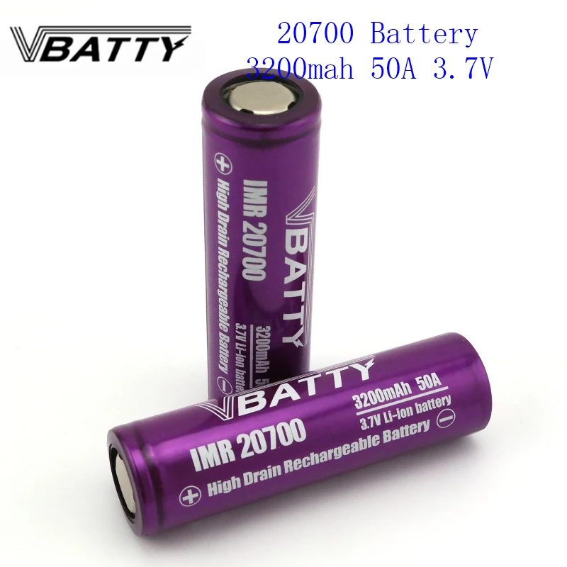 1 шт./лот Высокая дренажная батарея Vbatty 20700 3200mah 3 7 V 50A литий ионная аккумуляторная