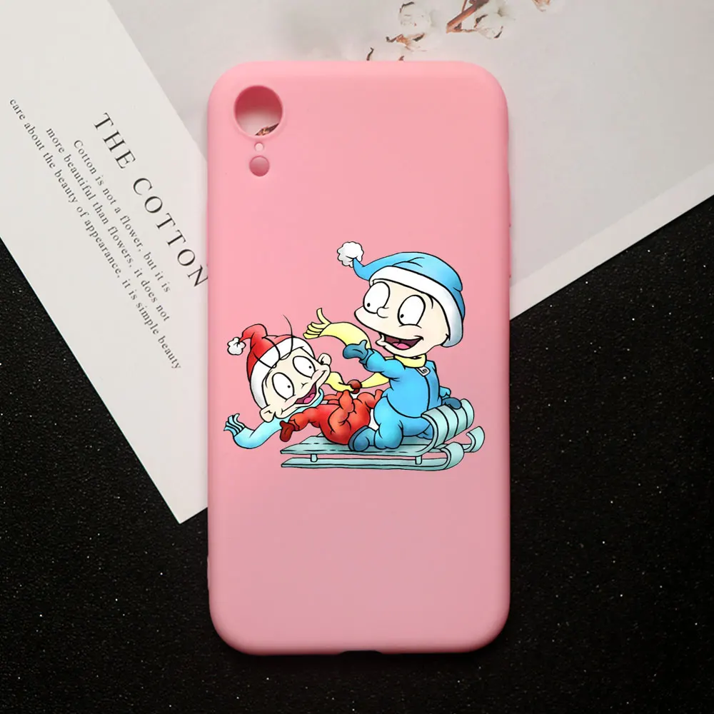 Милый чехол для телефона с героями мультфильмов rugrats reptar для iPhone XR 11 pro MAX чехол XS MAX 5 5S 6 6 S 7 8 Plus Мягкий Силиконовый ТПУ - Цвет: TPU A1622-PINK