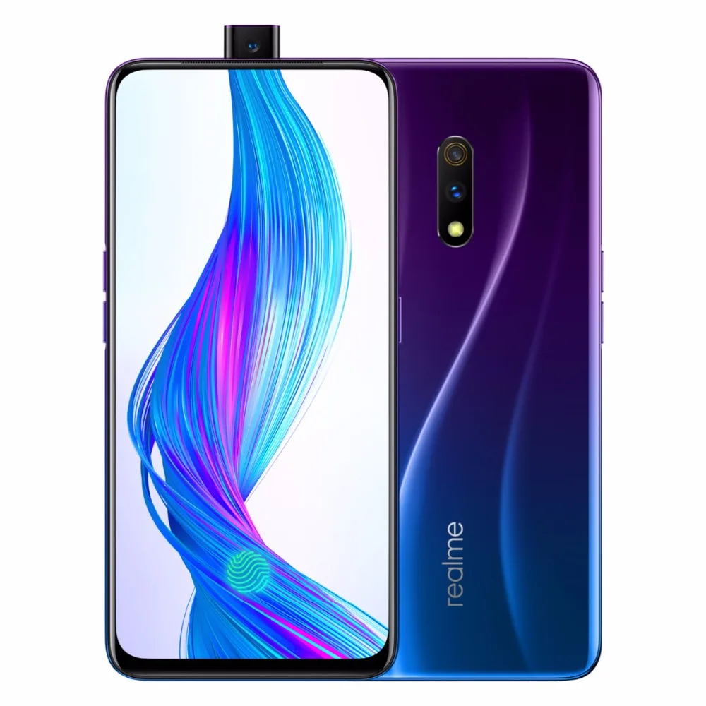Punk Blue Мобильный телефон OPPO Realme X 6,53 дюймов 4G ram 64G rom Snapdragon 710 Восьмиядерный Android 9 Amoled экран 4G LTE смартфон - Цвет: Punk Blue
