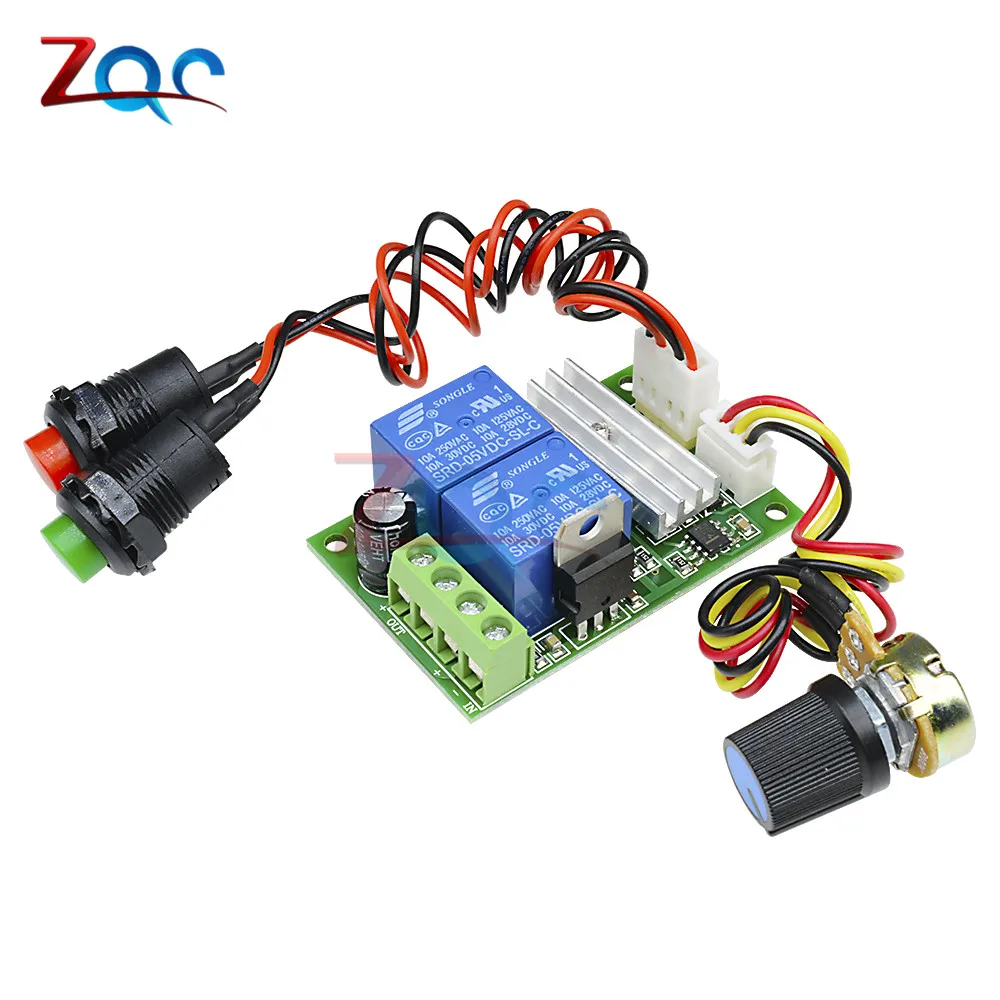 

DC 12V 24V 3A 21kHz PWM DC Motor Speed Regulator Controller Adjustable Speed Control Reversible Relay Module 6V-28V 1203BS