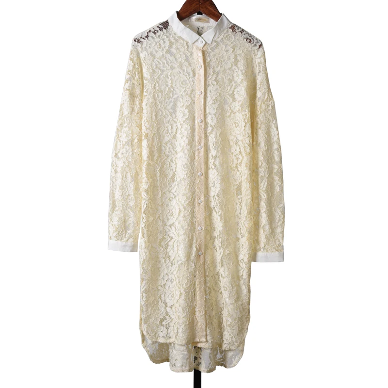 

AEL Casual Long Cardigan Sunscreen Shirt women Loose Beach Coat Lace Outwear Tops 2019 summer chic holiday