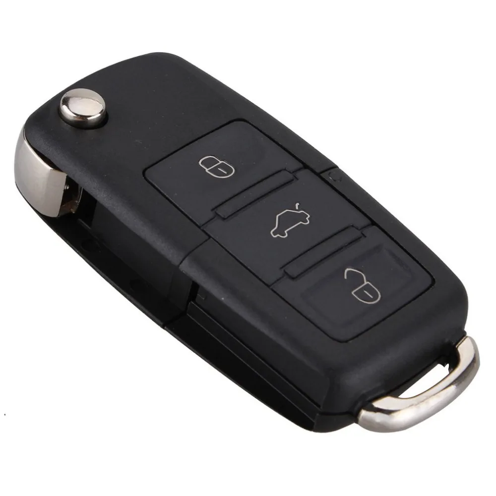 

Foldable 3 Buttons Car Remote Flip Key Shell Case Fob Car Styling Black for Volkswagen Golf Passat Beetle Polo