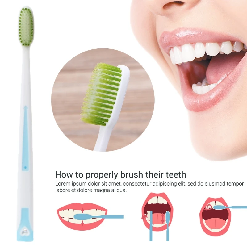 

5pcs Double Ultra Soft Toothbrush Nano Brush Oral Dental Care Set For Adults Drop Shipping Support