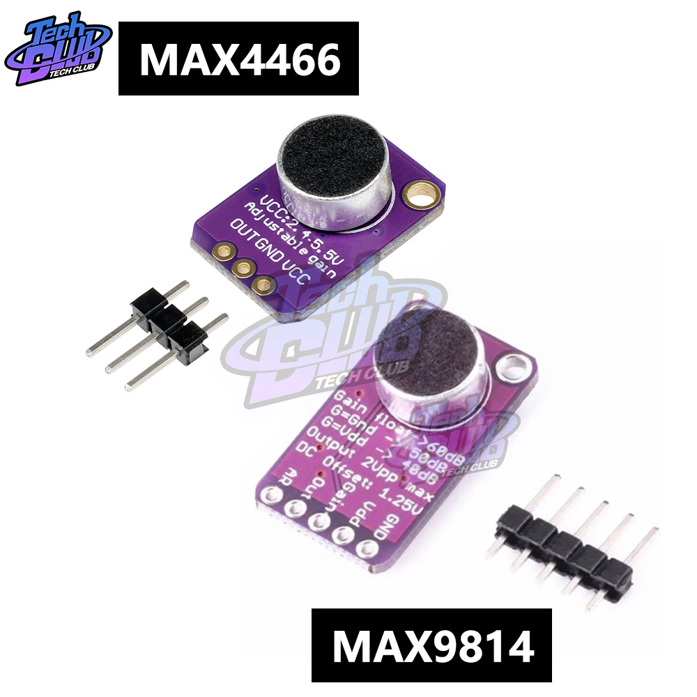 

Electret Microphone Amplifier Stable MAX9814 Module Auto Gain Control MAX4466
