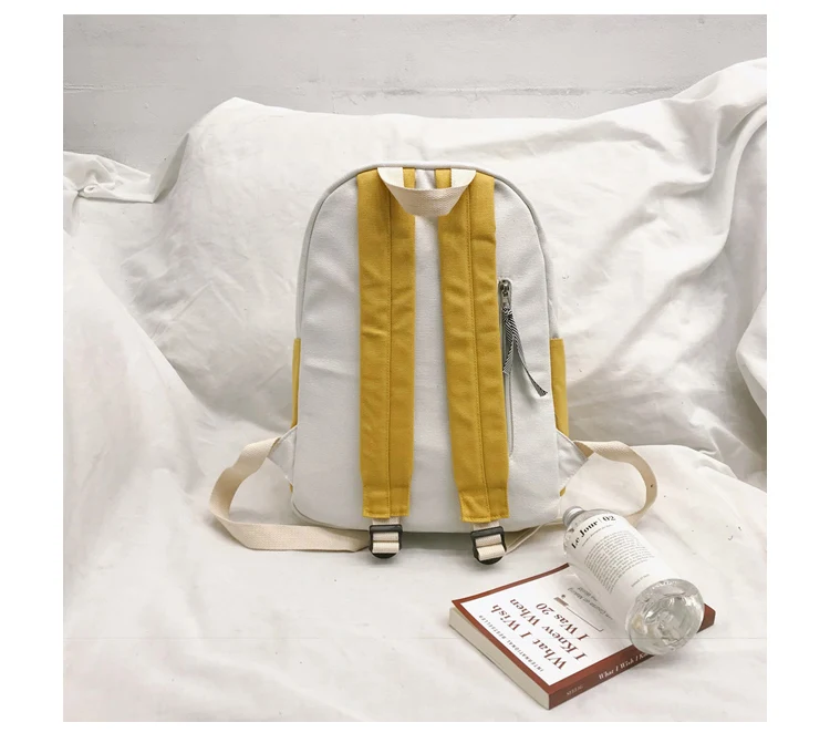 Menghuo New Women Canvas Backpacks Preppy Style Patchwork School Bags for Teenagers Girls Laptop Backpack Travel Bag Mochilas_33-2_07