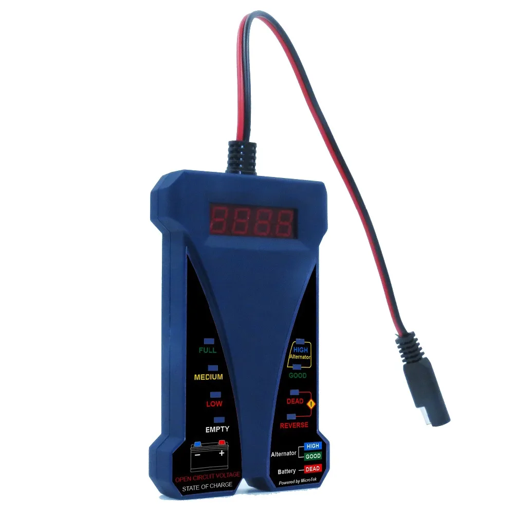 Car Truck 12V Smart LED Digital Battery Tester Voltmeter Alternator Analyzer Kit