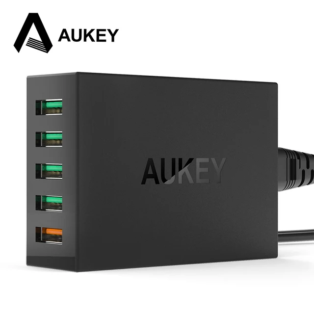 AUKEY Быстрая Зарядка 2.0 54 Вт 5 Порт Micro USB Для Рабочего Зарядное Устройство Мобильного QC2.0 Уолл Зарядка ЕС США Plug для iPhone Samsung S6 SONY HTC