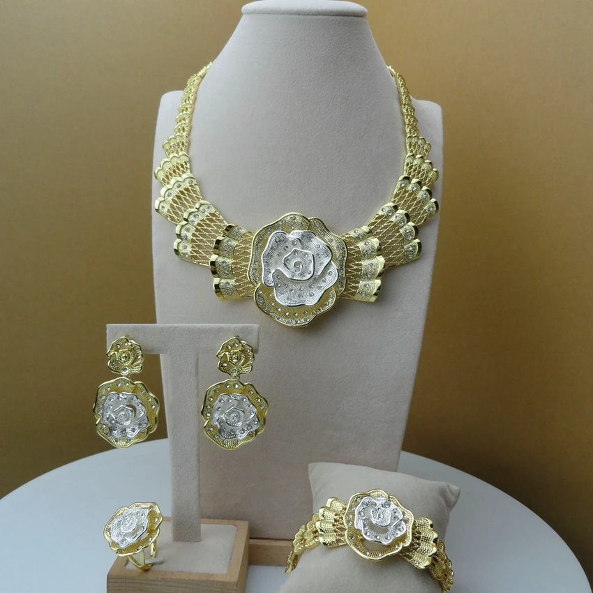 

Yuminglai Dubai Gold Jewellery African Jewelry Sets for Women FHK6145