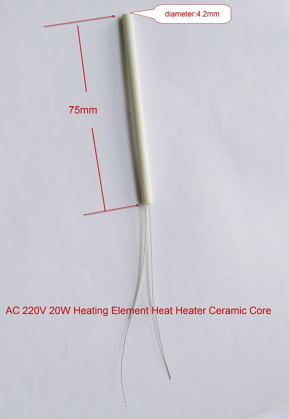 4 PCS X 20W 220V Ceramic Core Heating Element Soldering Iron OD4.2