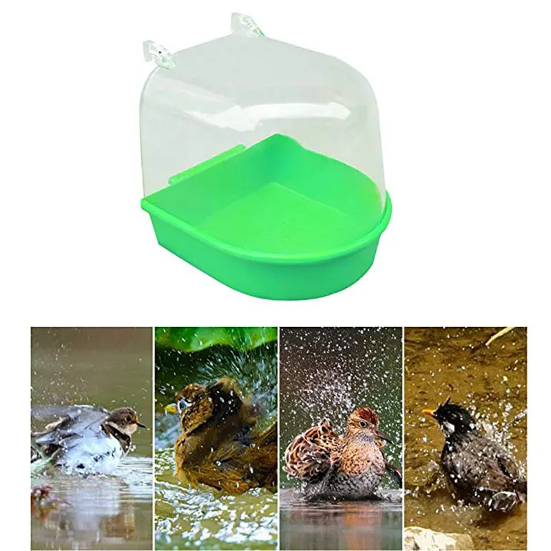 Parrot ванна для птицы ванна для воды подвесные аксессуары чаша птица ванна домашние птицы дом клетка для попугая Ванна птица коробка-гнездо