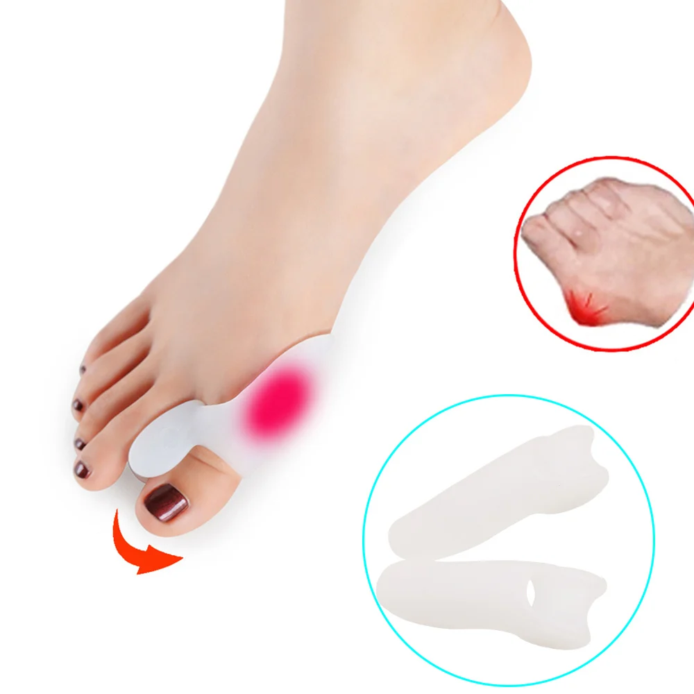 

1pair soft Gel Silicone Foot Care Tool Bunion Corrector Bone Big Toe Protector Hallux Valgus Straightener Toe Spreader Pedicure