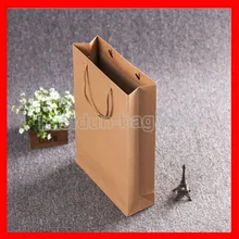 100 шт./лот) 10 размер высокого качества 260gsm коричневый бумажные мешки с ручками