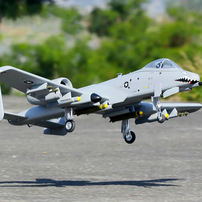 Радиоуправляемый самолет FMS A 10 A10 Thunderbolt II 70 мм Twin импеллер EDF Jet серый 6CH с
