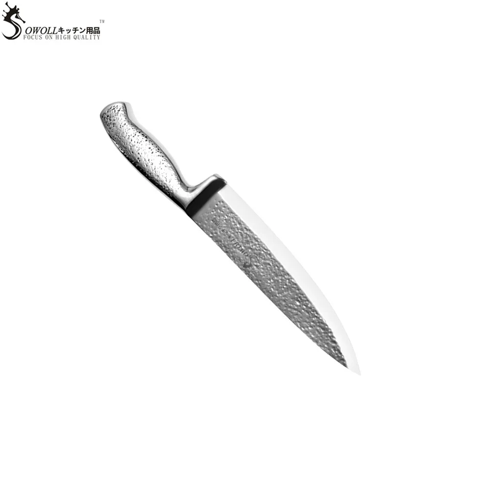 High End 8 Inch Chef Kitchen Knife Handmade Hammer Veins Sharp