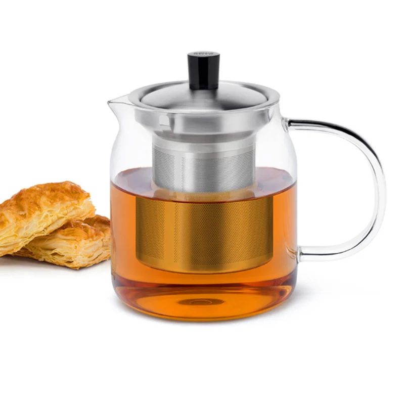 Buy 700ml Heat Resistant Glass Teapot Stainless Steel