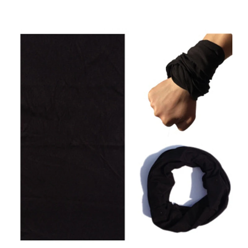 

Solid Color Outdoor Running Black Hijab Face Shield Neck Warmer buffe Cycling Kaffiyeh Seamless Sport Mask Bicycle Tube Bandanas