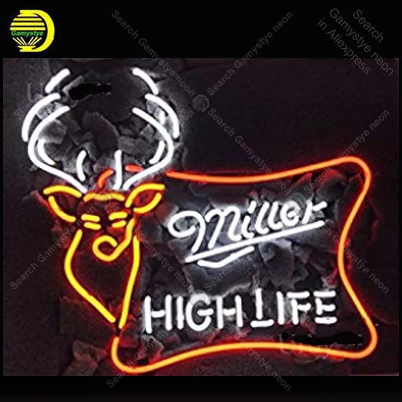 Miller High Life неоновая вывеска для организаций и магазинов олень неоновых ламп знак