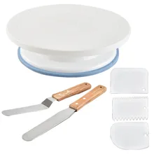 Торт пластина Поворотная подставка торт двухсторонний, для украшения поворотный стол Набор DIY украшения кондитерские инструменты# XX