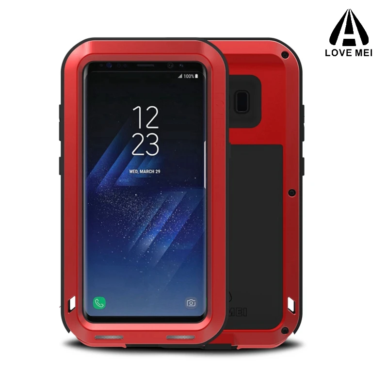 Чехол Love mei из алюминия и металла для Samsung S8 противоударный чехол телефона с