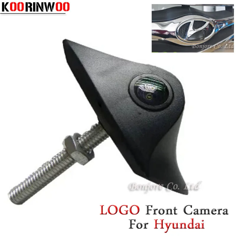 KOORINWOO Автомобильная Водонепроницаемая HD CCD камера с логотипом ночного видения Автомобильная фронтальная камера для Hyundai Parking Assist видео сист... KOORINWOO Автомобильная Водонепроницаемая HD CCD камера с логотипом ночного видения Автомобильная фронтальная камера для Hyundai Parking Assist видео сист...