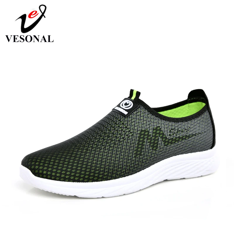 

VESONAL Brand 2019 Walking Shoes For Adult Sneakers Men Shoes Summer Breathable Outdoor Man Casual Shoes Footwear lightweight