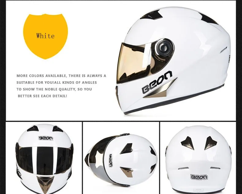 BEON мотоциклетный шлем, одобренный ECE классический полный уход за кожей лица Мотоцикл картинг motociclistas capacete