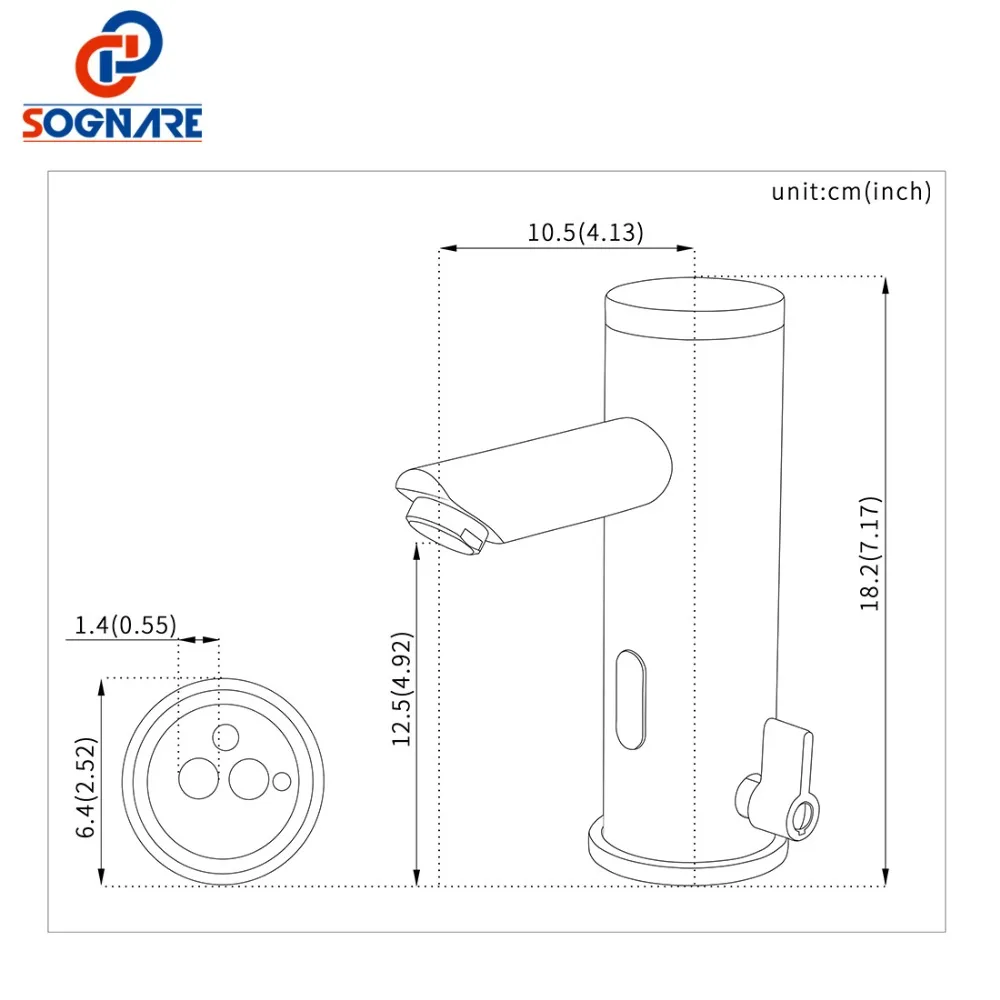 SOGNARE Автоматический Инфракрасный датчик, кран, холодный и горячий датчик, смесители для раковины, ручной сенсорный кран для ванной, кран для раковины, питание от батареи