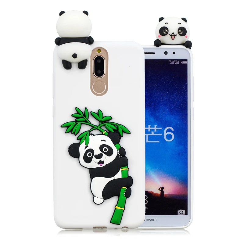 Huawei Коврики 10 Lite чехол для телефона на Nova 2i крышка 3D DIY Единорог Panda силиконовый чехол Чехлы для huawei Коврики 10 P10 Lite чехол футляр - Color: White Panda