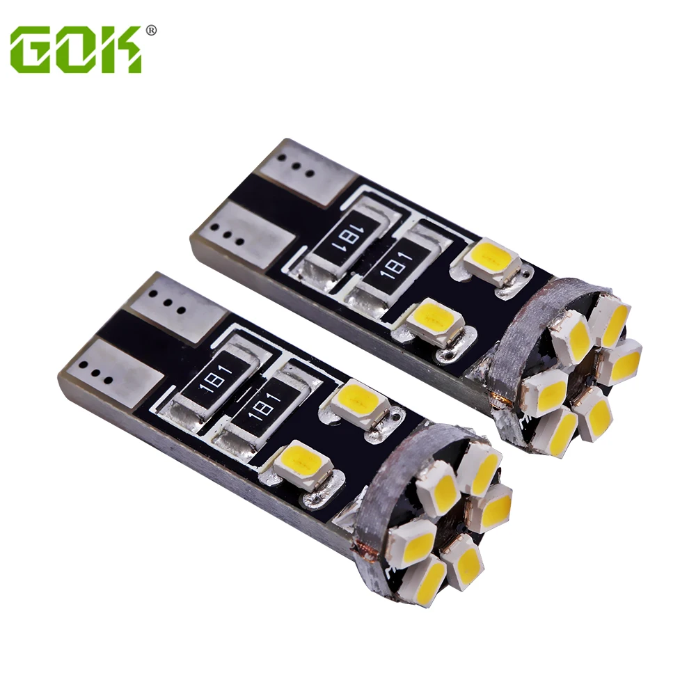 50 шт./лот супер яркий T10 10SMD LED 3020 1206 Чип smd w5w t10 10led авто led Canbus Белый свет