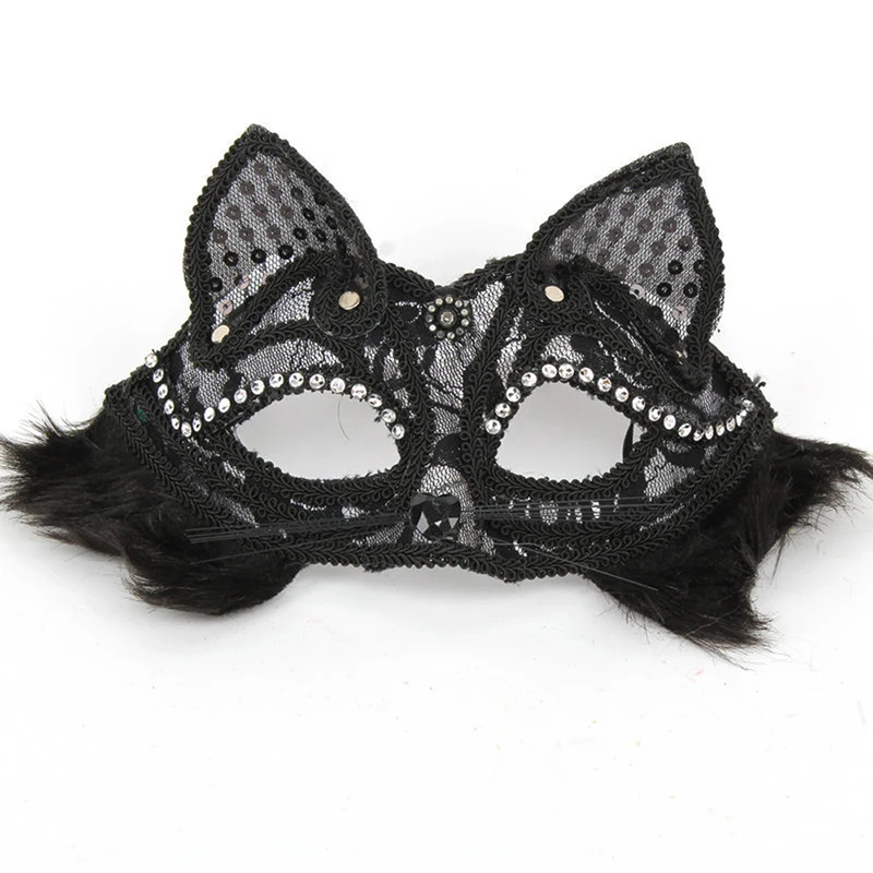 Halloween Party Masque Dentelle Animaux Masques Moitié Du