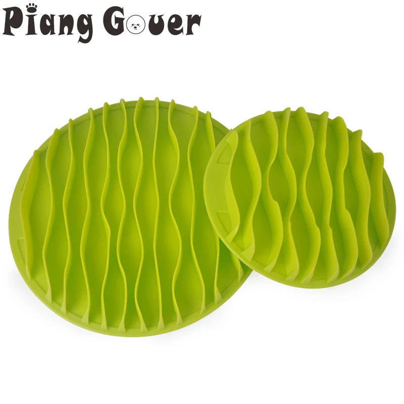 

Pet Dog Interactive Slow Food Anti Gulp Feed Healthy Anti Slip Dish Feeder Wave Style Cat Bowl