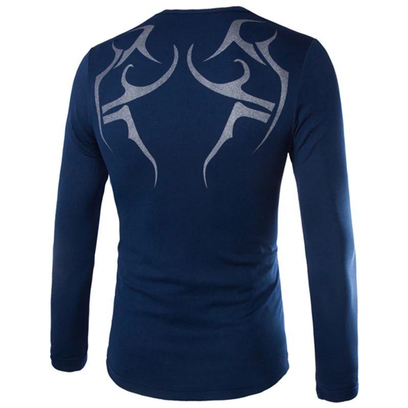 Новая Англия Стиль Мужчины Мода Печати С Длинным Рукавом Футболка Sportwear мужчины