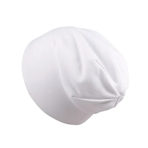 Lawadka/однотонная шапка для девочек; хлопковая шапка для мальчиков; весенние детские шапки для новорожденных; реквизит для фотосессии в богемном стиле; детская шапочка - Цвет: Белый