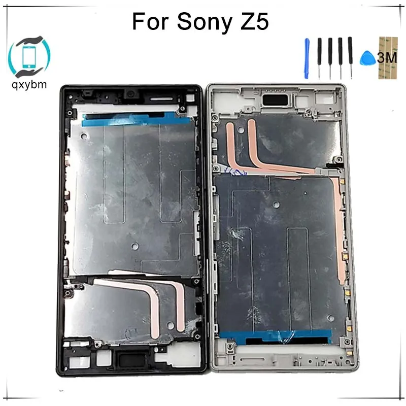Для Sony Xperia Z5 E6603 E6653 E6633 E6683 передняя рамка для мобильного телефона Корпус Сменные