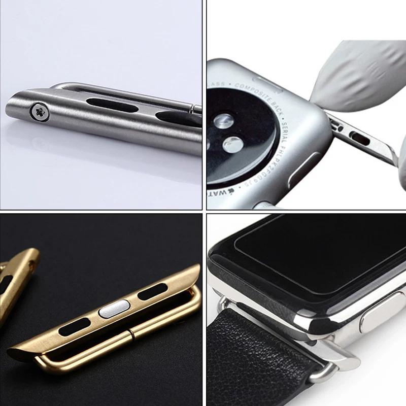 LPWHH 316L Stainless Steel Replacement Parts For Apple Watchband or Strap For Iiwatch Strap Original Part Easy Install Rose Gold