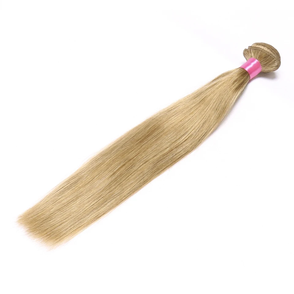 Chloe Hair Color 27 Honey Blonde Bundles Brazilian Straight Hair 10''-26'' 3 Bundles Human Weave Extensions Non Remy