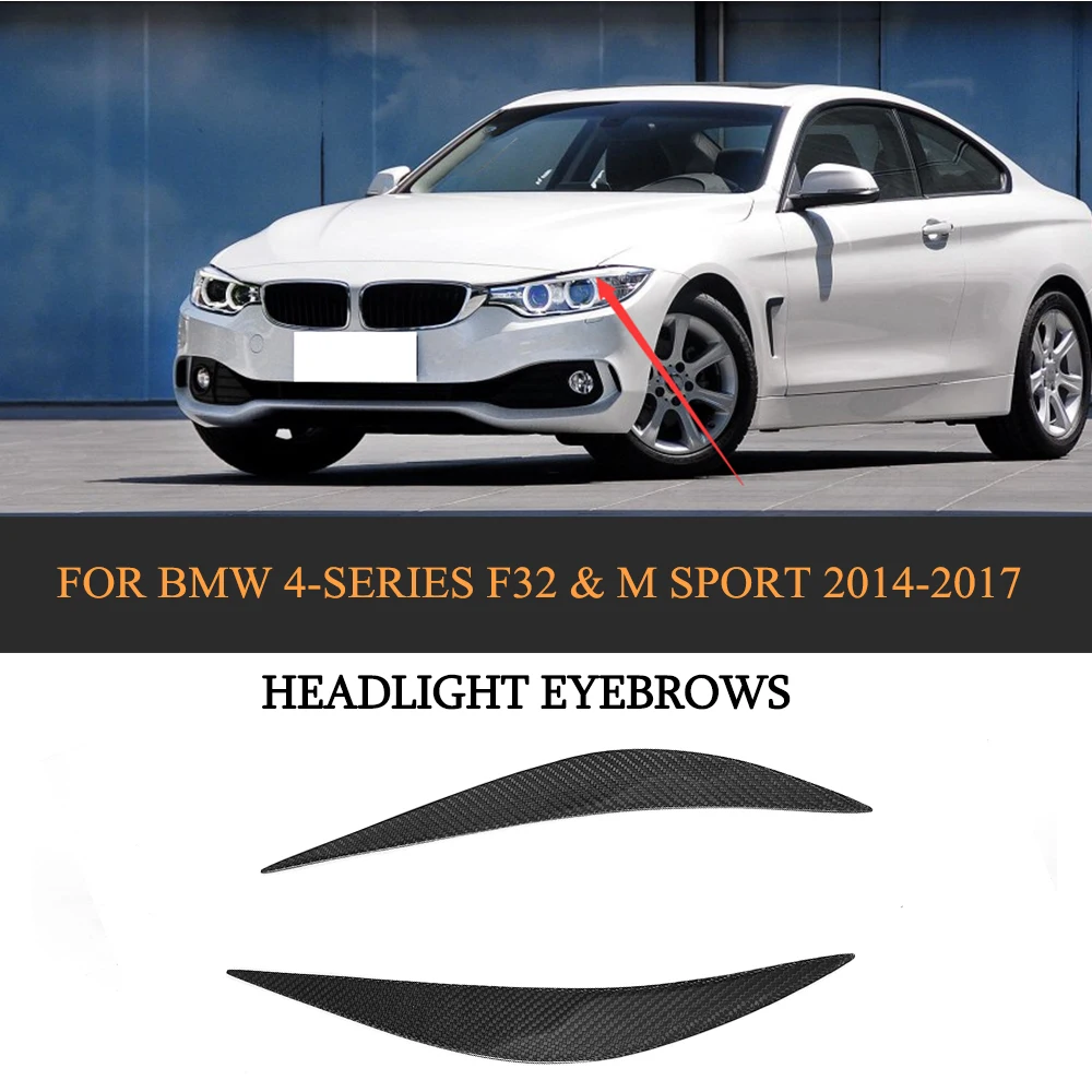2 шт. углеродного волокна передняя фара Брови Веки для BMW 4 серии F32 M спортивного