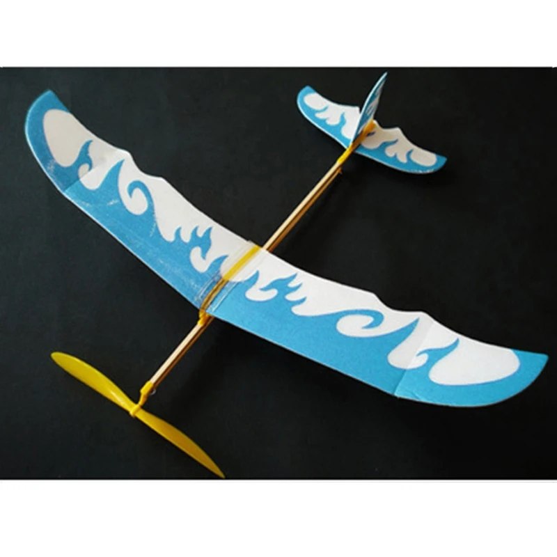 Teenagers Rubber Band Powered Glider Aircraft DIY Assembly Aircraft Toys Giftin Toy Sports from