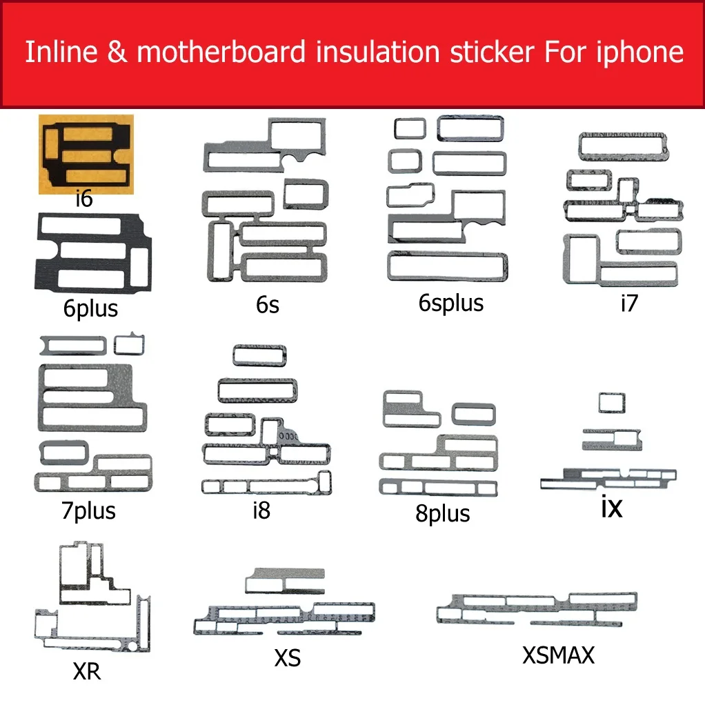 Inline& Материнская плата клей наклейки изоляции для iphone 6 6s 7 8 Plus X XS MAX XR материнская плата защиты использования изоляции наклейки