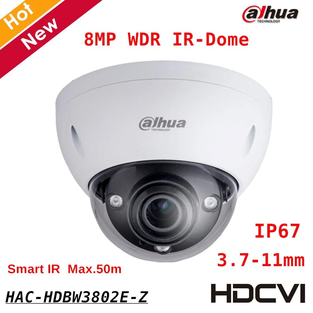 8MP Dahua HDCVI Camera Smart IR Distance 50m 1 2 CMOS 3840x2160 IP67 4K Video output